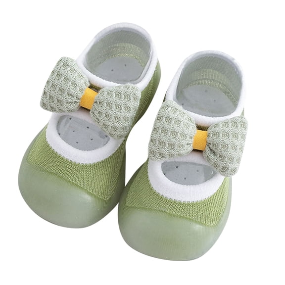 Liyamei Toddler Kids Baby Boys Girls Shoes First Walkers Cute Bowknot Soft Antislip Wearproof Socks Shoes Crib Shoes Prewalker Sneaker Baby Sneakers Size 18-24 Months