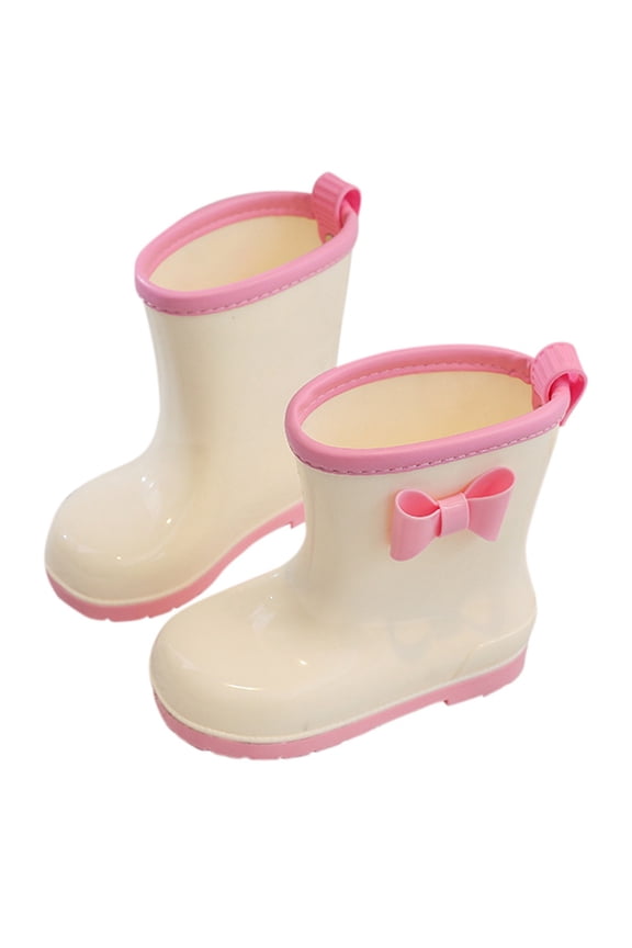 Toddler Rain Boots, Waterproof Rubber Kids Rainboot, Girls/Boys Light Water Shoes for Muddy Park/Hiking Size 13-14 Years