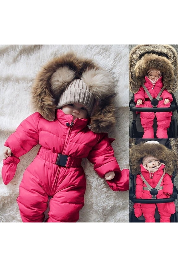 Unisex Baby And Newborn Fleece Hoodie Zip-front Snowsuit Bunting Size 24 Months