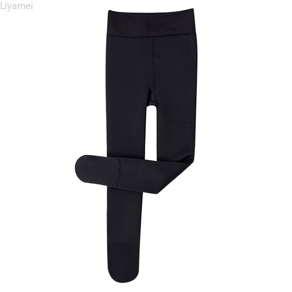 Liyamei Winter Girls Fleece Lined Leggings Thermal Base Layer Pants For Cold Weather Outdoor Play Soft Warm Tights With Stretch Comfort Fit Toddler To Big Kid Girls Sweatpants Size 4-7 years