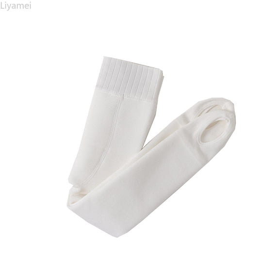 Liyamei Winter Pure Color Padded Tights For Children Leggings For Girls Warm Leggings Thermal Pantyhose Girls Leggings Size White 12-14 Years