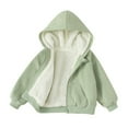 thumbnail image 1 of Liyamei Winter Warm Children's Solid Color Coat Boys And Girls Western Style Hoodie Hooded Cardigan Jacket Girls Hooded Winter Coat Size 2-3 Years, 1 of 5