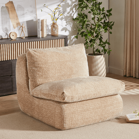 Liyasi 1-Piece Full Compression Sofa Chair with Solid Wood Frame and Backrest
