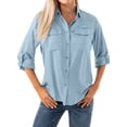 thumbnail image 1 of Liyiyiyia Long Sleeve Shirts for Women Quick Dry Button Down Shirts UV Convertible Blouse for Work Travel Hiking Safari, 1 of 10
