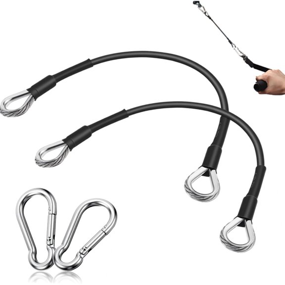 Liyquint 2 Pcs Cable Extension for Home Gym, Fitness Rope Attachment, Replacement for LAT, Tricep and Leg Extension Machine