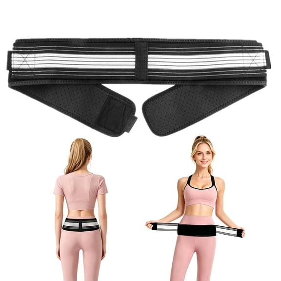 Liyquint Sacroiliac SI Joint Belt, Adjustable Pelvic Compression Support Band, Hip & Trochanter Stabilization Brace for Men and Women
