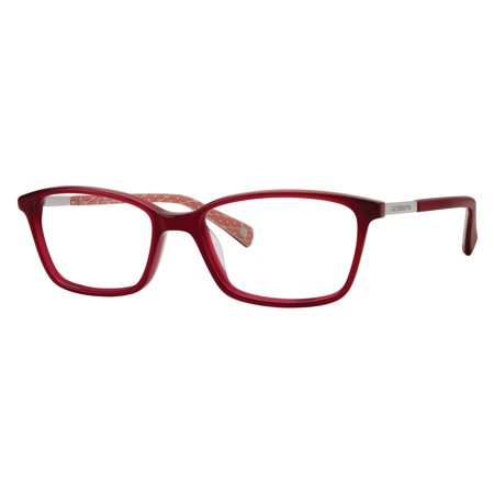 Liz Claiborne 448 Full Rim Rectangular Opal Burgundy Eyeglasses