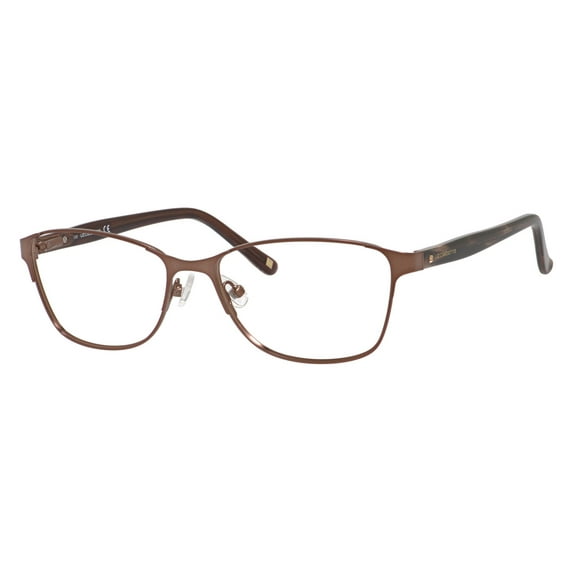 Liz Claiborne 617 Full Rim Pillow Light Brown Eyeglasses