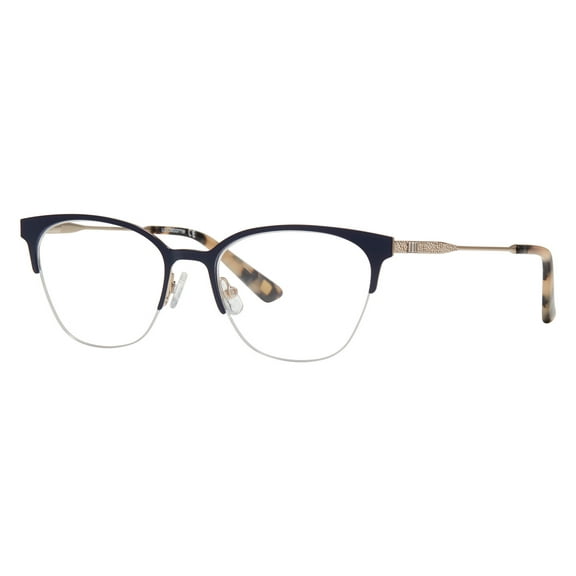 Liz Claiborne 658 Semi-Rimless Cat Eye/Butterfly Blue Gold Eyeglasses