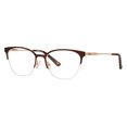 thumbnail image 1 of Liz Claiborne 658 Semi-Rimless Cat Eye/Butterfly Brown Gold Eyeglasses, 1 of 5
