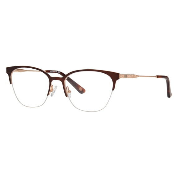 Liz Claiborne 658 Semi-Rimless Cat Eye/Butterfly Brown Gold Eyeglasses