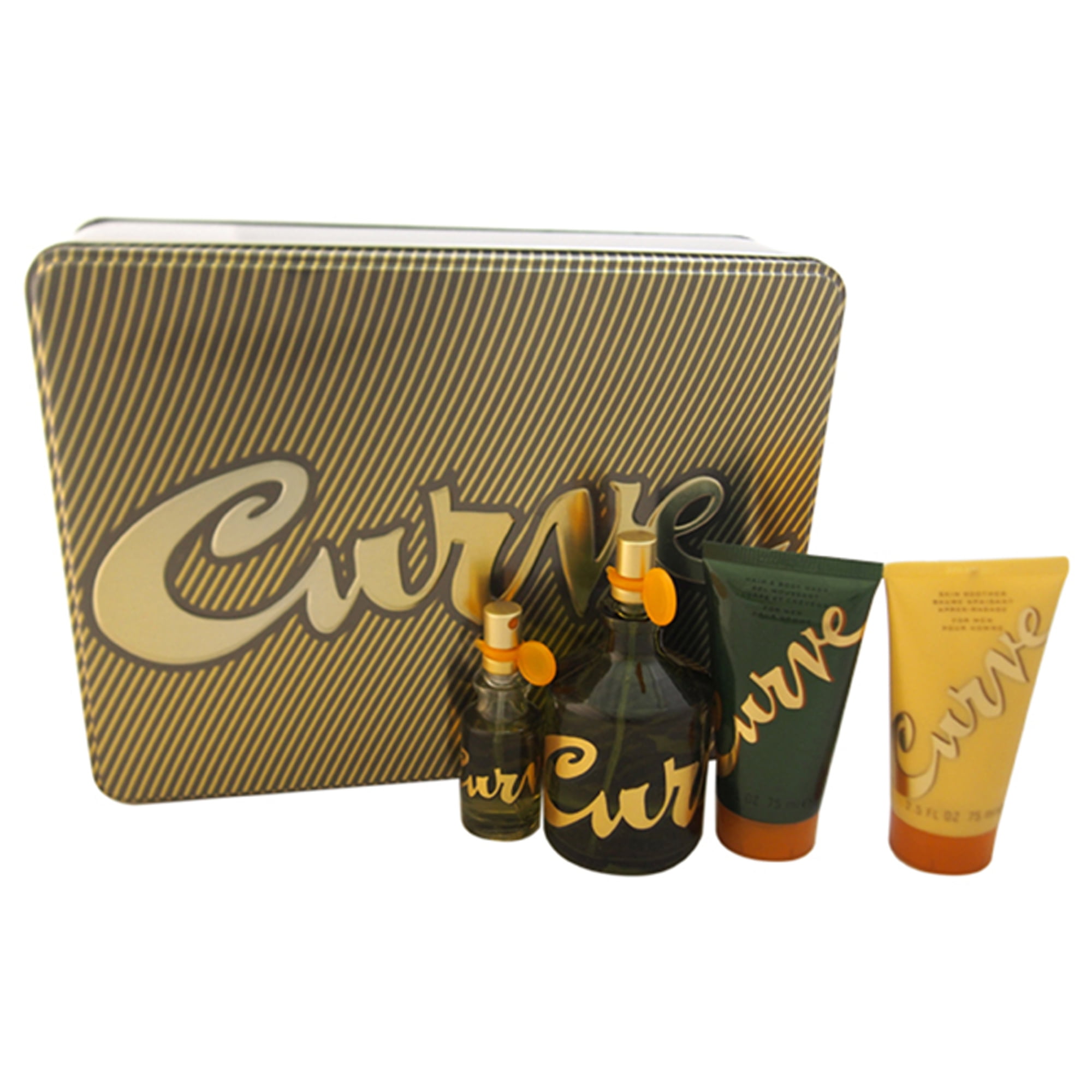 Liz Claiborne Curve , 4 Pc Gift Set 4.2oz Cologne Spray, 15ml Cologne  Travel Spray, 2.5oz Skin Soother, 2.5oz Hair and Body Wash 