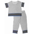 thumbnail image 1 of Liz Claiborne Womens 2PC White & Blue Pattern T-Shirt & Crop Pant Pajama Set XXL, 1 of 1