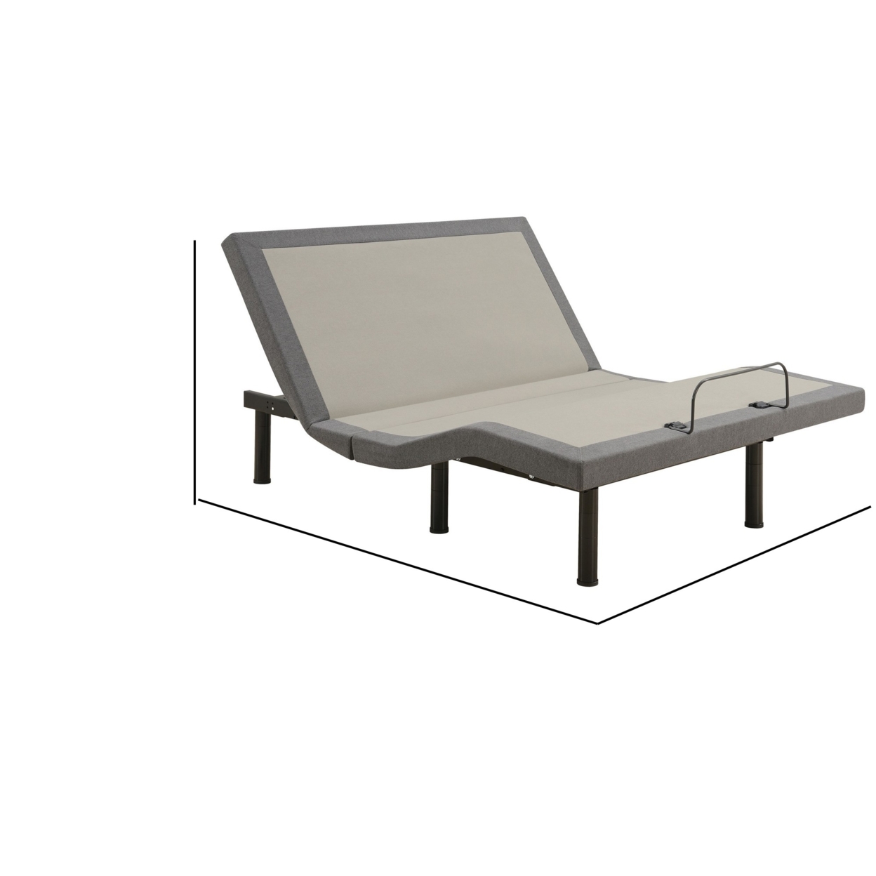 Liza Adjustable California King Bed Base, Remote Ergonomic Dual Incline