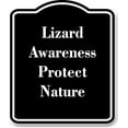 thumbnail image 1 of Lizard Awareness Protect Nature BLACK Aluminum Composite Sign 20''x24'', 1 of 9