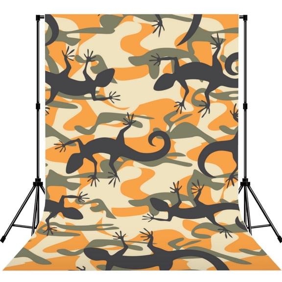 Lizard Camouflage Camo Photography Backdrop 5x7Ft Background for Photo Studio Video Recording Birthday Party Wedding Home Decor