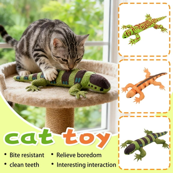 Lizard Catnip Toys Chew Resistant Toys, Interactive Toys for Indoor Pet Boredom Relief Teeth Cleaning