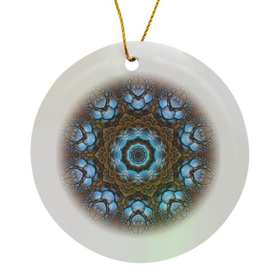 3drose, Lizard Circle Ring Mandala, Circle Porcelain Ornament
