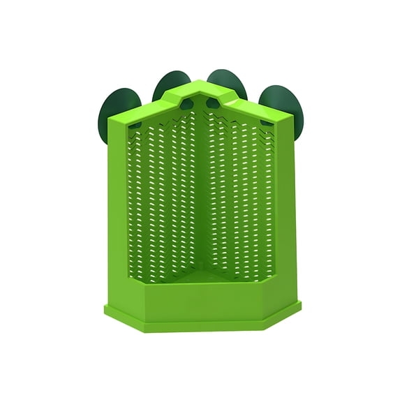 Lizard and Cricket Feeder with Suction Cup, Reptile Feeding Bowl with Climbing Ladder and Ventilation, Hanging or Placed, Suitable for Glass and Rainforest Tanks, Large