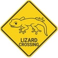 thumbnail image 1 of Lizard Crossing Sign, Lizard Sign Lizard Decor Lizard Gift, Funny Animal Wall Decor for Home/Farmouse/Yard, Quality Metal Sign 12"x12", 1 of 4