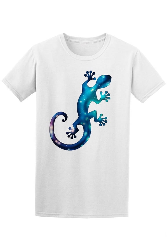 Lizard, Gecko, Galaxy Style T-Shirt Men -Image by Shutterstock, Male x-Large