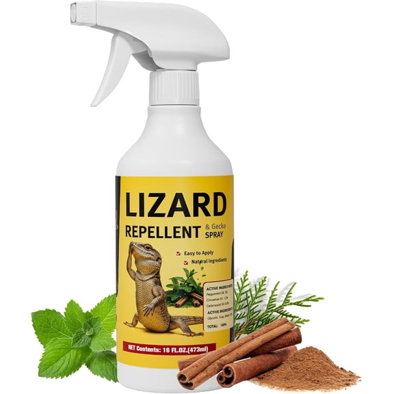 Lizard & Gecko Repellent Spray (16 oz), Plant-Based Formula, Safe for Home, Family & Pets, Natural Protection Against Lizards and Geckos