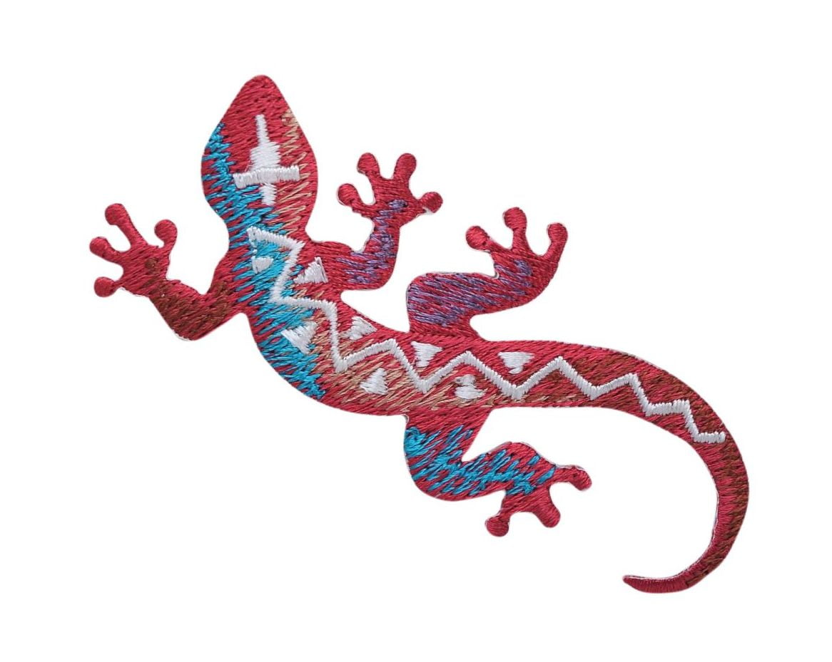 Gecko - Lizard - Southwest - Embroidered Iron On Applique Patch - Crafts (M-L) E - Foto 11