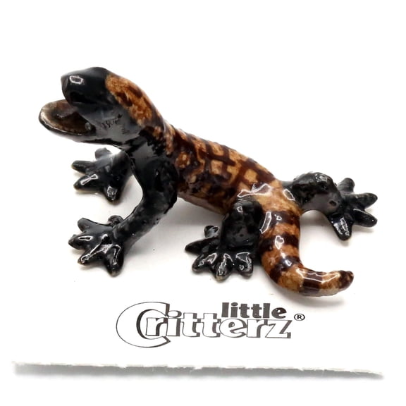 Little Critterz Gila Monster Arizona Miniature Porcelain Figurine, Hand-Painted Collectible Reptile Animal Statue, Desert Wildlife Home Dcor Display Piece, Gift for Animal Lovers