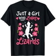 thumbnail image 1 of Lizard Just A Girl Who Loves Lizards Gift T-Shirt, 1 of 3