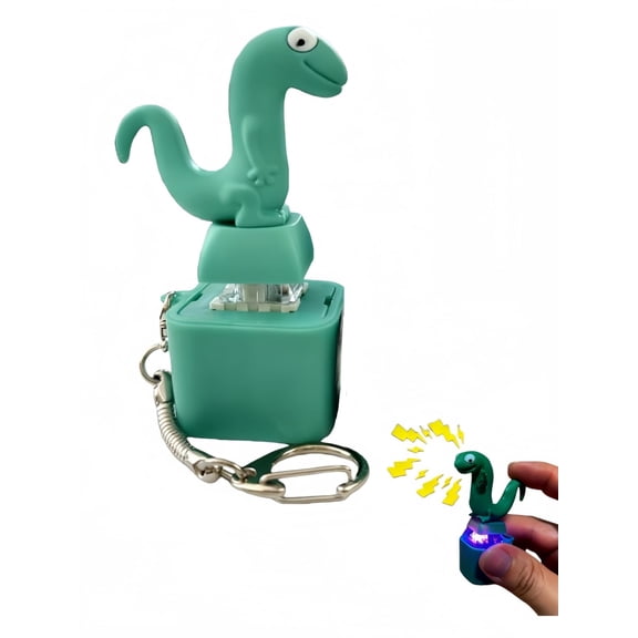 Lizard Keychain – Rechargeable Light & Sound Push Button Keychain for Adults (1 Pack)