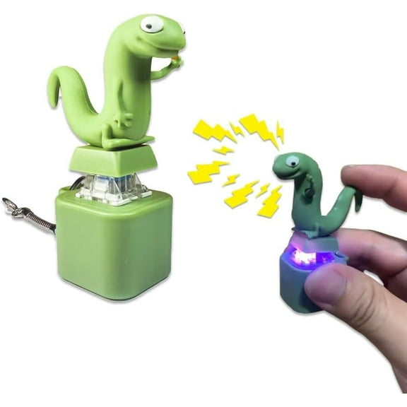 Lizard Keychain Sound, 2025 New Adults Keyboard Clicker Lizards Fidget Toys, Fun Rechargeable Keychain with Colorful Lights