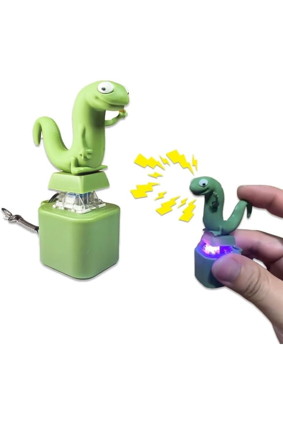Lizard Keychain Sound, 2025 New Adults Keyboard Clicker Lizards Fidget Toys, Fun Rechargeable Keychain with Colorful Lights
