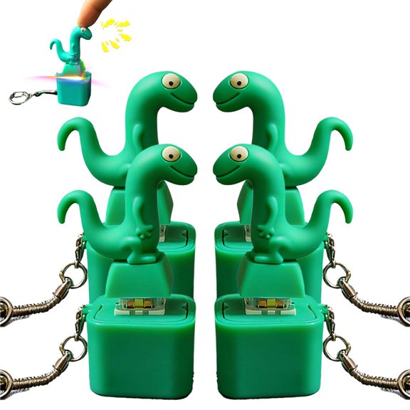 Lizard Keychain Sound Fidget Toys,Rechargeable Lizard Anxiety Relief Keychain Button Toy with Colorful Light & Sound, Fun Portable Anxiety Relief Toy, Adults Keyboard Clicker