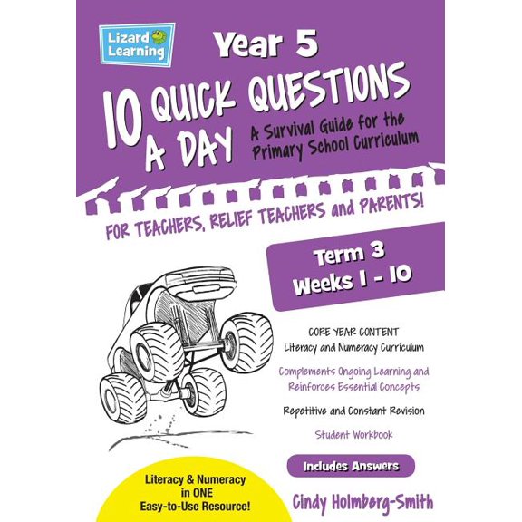 Lizard Learning 10 Quick Questions A Day Year 5 Term 3, (Paperback)