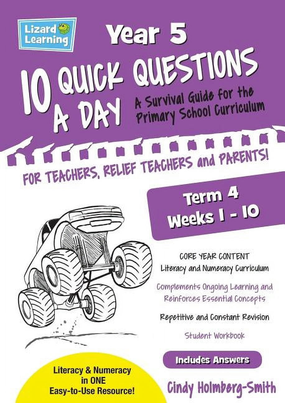 Little Lizard Learning Lizard Learning 10 Quick Questions A Day Year 5 Term 4, (Paperback ...
