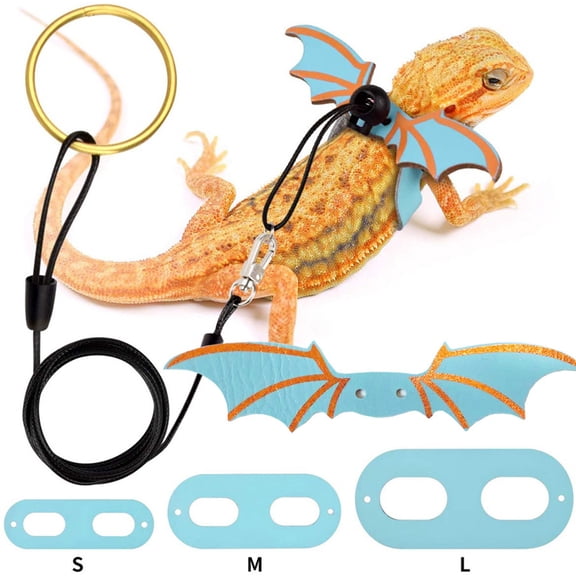 Lizard Leash for Small Reptiles Escape Proof Adjustable Ties for Bearded Lizard Leopard Geckos Iguanas Lightweight Outdoor Walking Rope for Exotic Pet