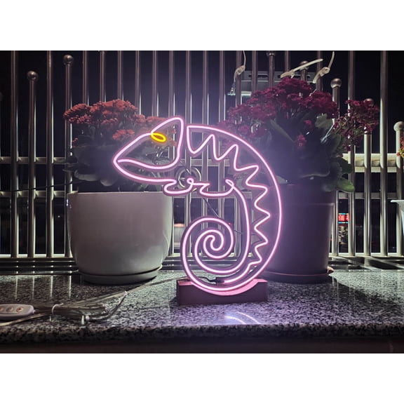 Lizard Led Neon Sign, Lizard Ornaments, Wall Art, Chameleon Led Light, Mancave Decor, Reptile Led Neon Sign, Lizard Lovers Gift