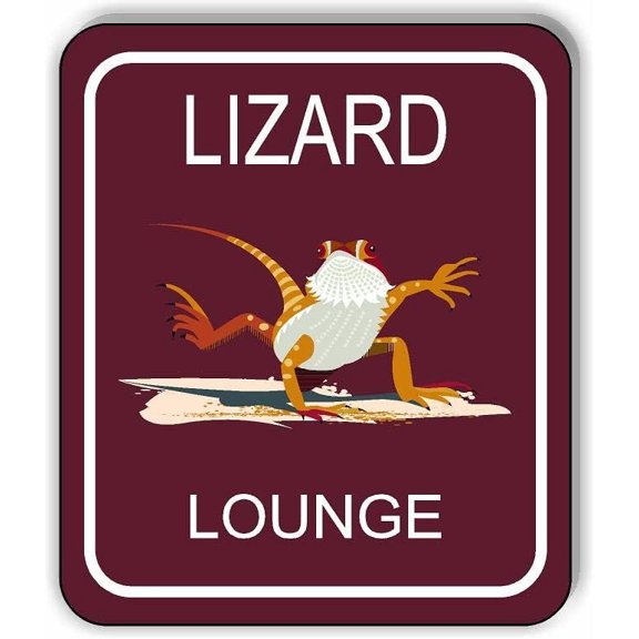 Lizard Lounge TRAIL Aluminum Composite Sign, 8.5"x10"