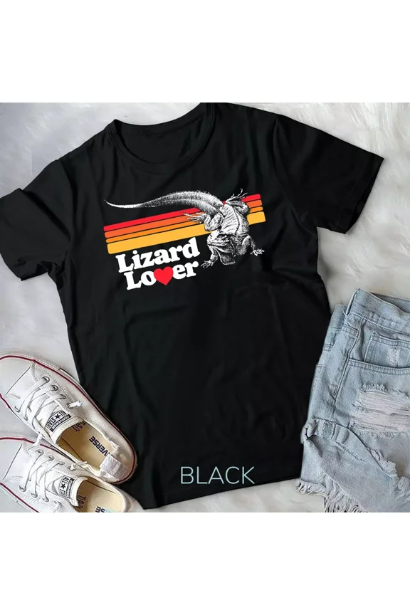 Lizard Lover Vintage 80s Iguana Monitor Pet Owner Retro Unisex Tshirt