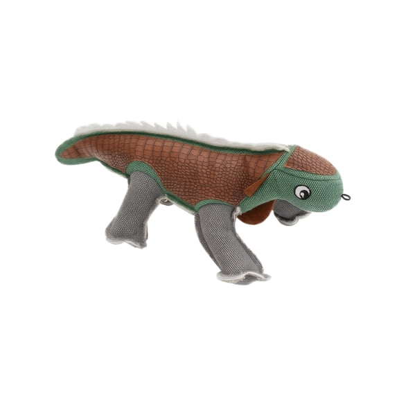 Lizard Pet Plush Dog Fun Toy Durable Squeaky Dog Toy with Embroidered Details Canvas and PU Texture
