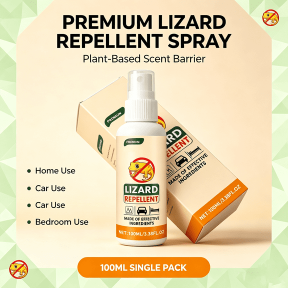 Lizard Repellent Spray (100ml), Effective Pest Deterrent for Walls, Windows & Furniture, Easy-to-Use Trigger Spray for Home & Garden