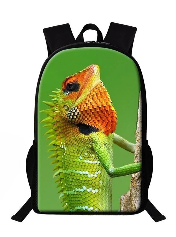 Lizard Reptile 3D Print School Bag for Student Animal Big Capacity 