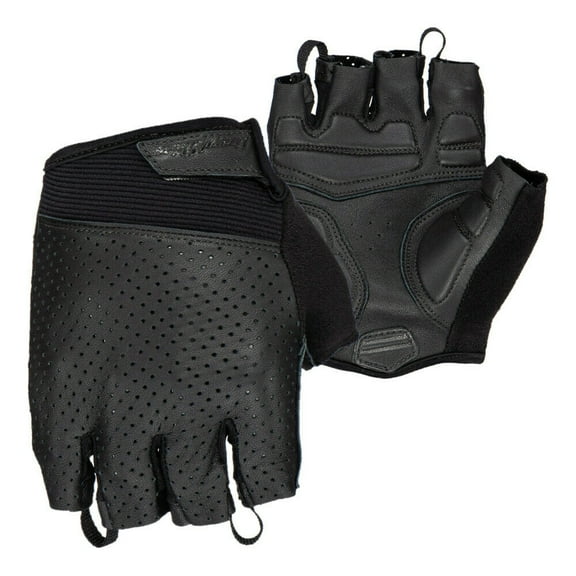 Lizard Skins Aramus Classic Leather Cycling Gloves V2 – Unisex Padded Short Finger Bike Gloves