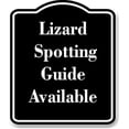 thumbnail image 1 of Lizard Spotting Guide Available BLACK Aluminum Composite Sign 8.5''x10'', 1 of 9