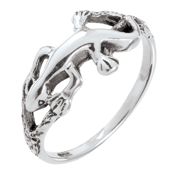 Lizard Sterling Silver Ring - 6