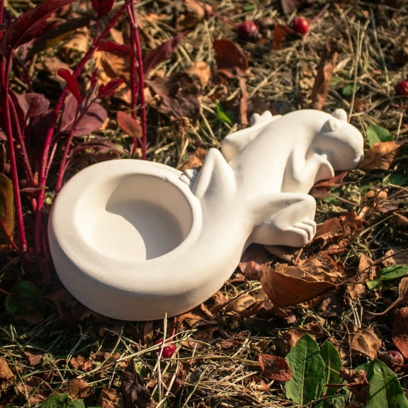 Lizard Tea Light Candle Holder 5x3 STOCKED Ceramic Bisque Ready To Paint Pottery