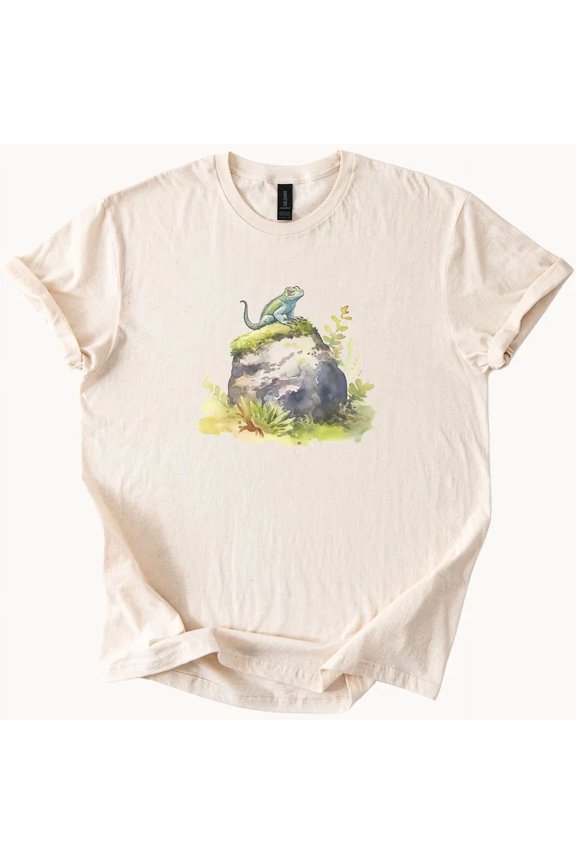 Lizard Tee Reptile Art Shirt Nature Top Size S-5Xl Heygategoo Tee