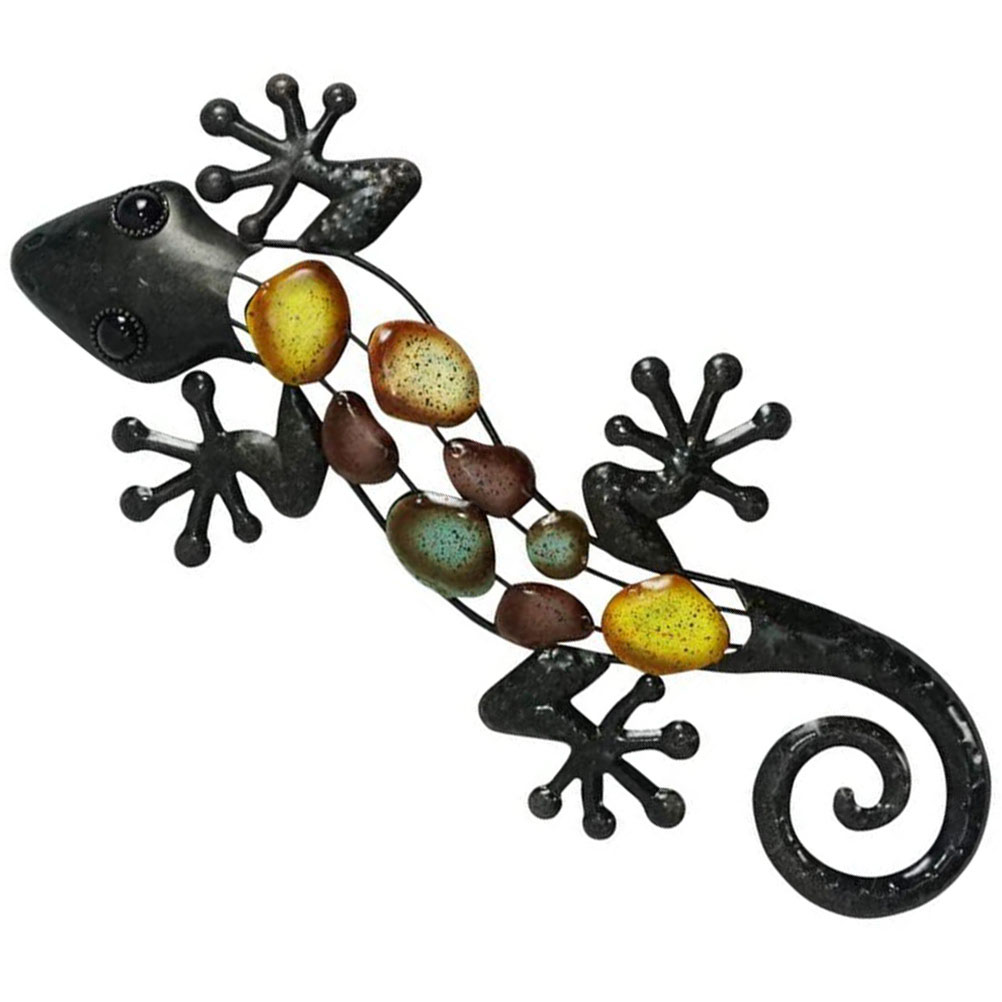 Lizard Wall Decoration Metal Outdoor Decorations for Patio Backyard