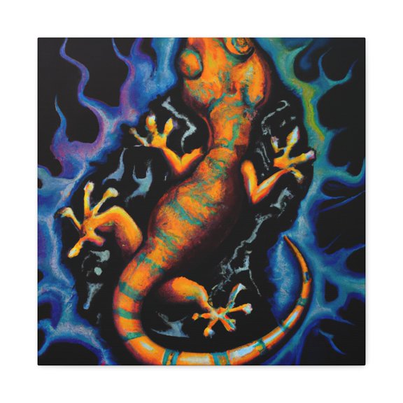 "Lizard in Art Deco" - Canvas