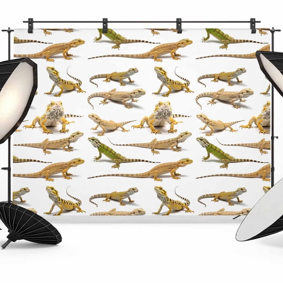 Lizards Backdrop for Photography, Animals Reptiles Texture Modern Style Photo Backdrop Portrait Background Party Banner Photo Backgrounds for Studio Booth Props, 7x5ft